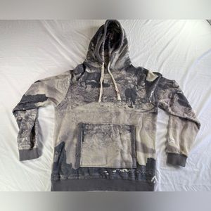 Women's Urban Outfitters BDG Cream/Gray Horse Print Hoodie Size Medium